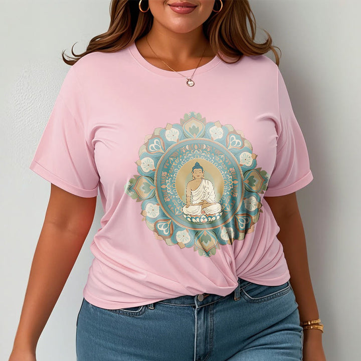 Buddha Stones曼荼羅花仏Tシャツ - image 14