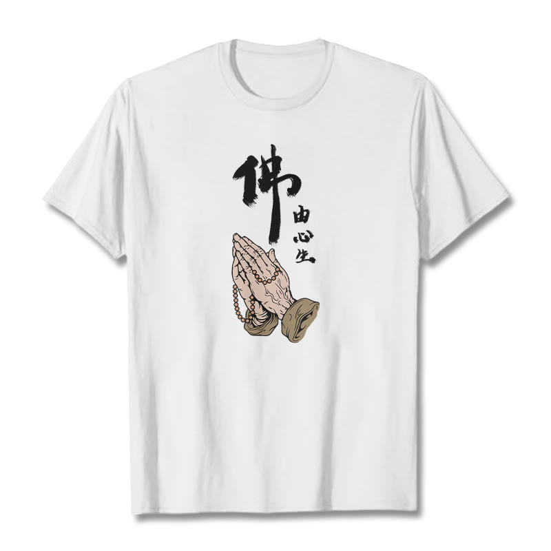 Buddha Stonesの祈りTシャツ - 白 - 2XL - image 1