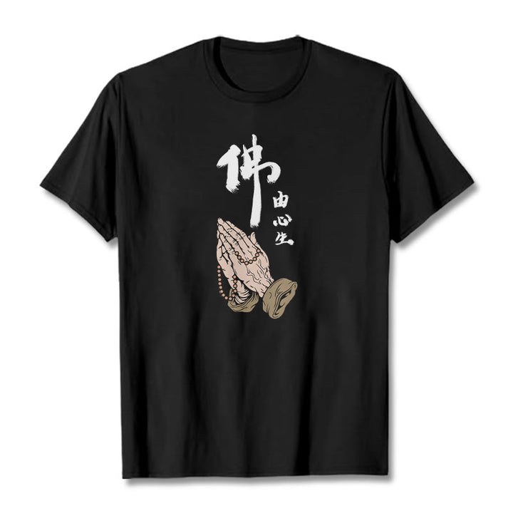 Buddha Stonesの祈りTシャツ - 黒 - 2XL - image 4