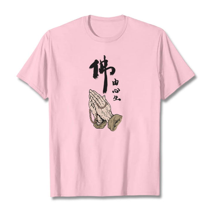Buddha Stonesの祈りTシャツ - ライトピンク - 2XL - image 13