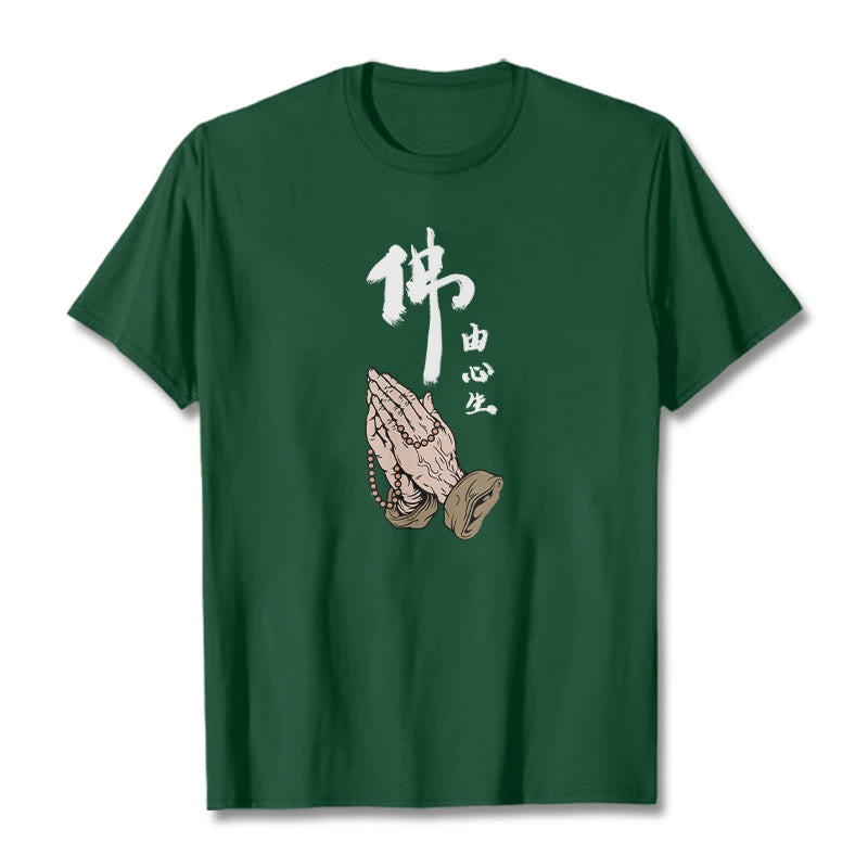 Buddha Stonesの祈りTシャツ - フォレストグリーン - 2XL - image 8