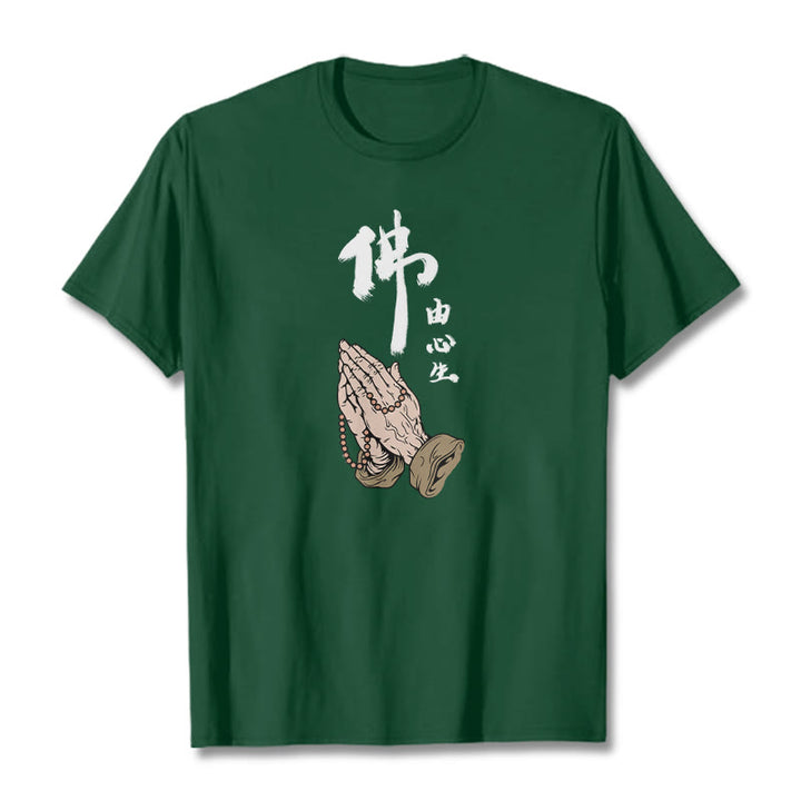 Buddha Stonesの祈りTシャツ - フォレストグリーン - 2XL - image 8