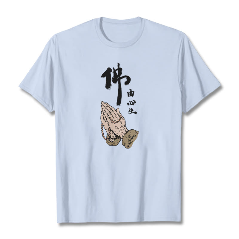 Buddha Stonesの祈りTシャツ - ライトシアン - 2XL - image 12