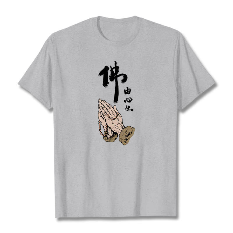 Buddha Stonesの祈りTシャツ - ライトグレー - 2XL - image 19