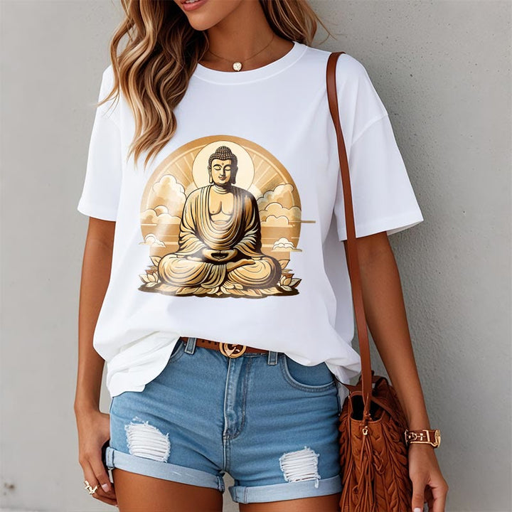 Buddha Stones、太陽、吉兆の雲、仏陀Tシャツ - image 5