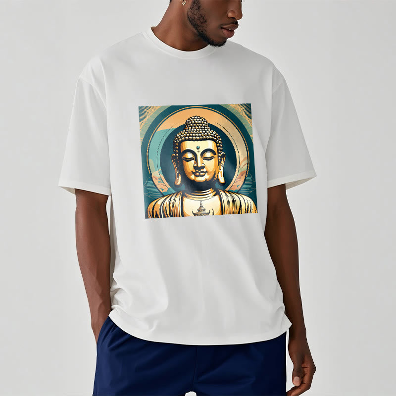 Buddha StonesオーラゴールデンブッダTシャツ - image 5