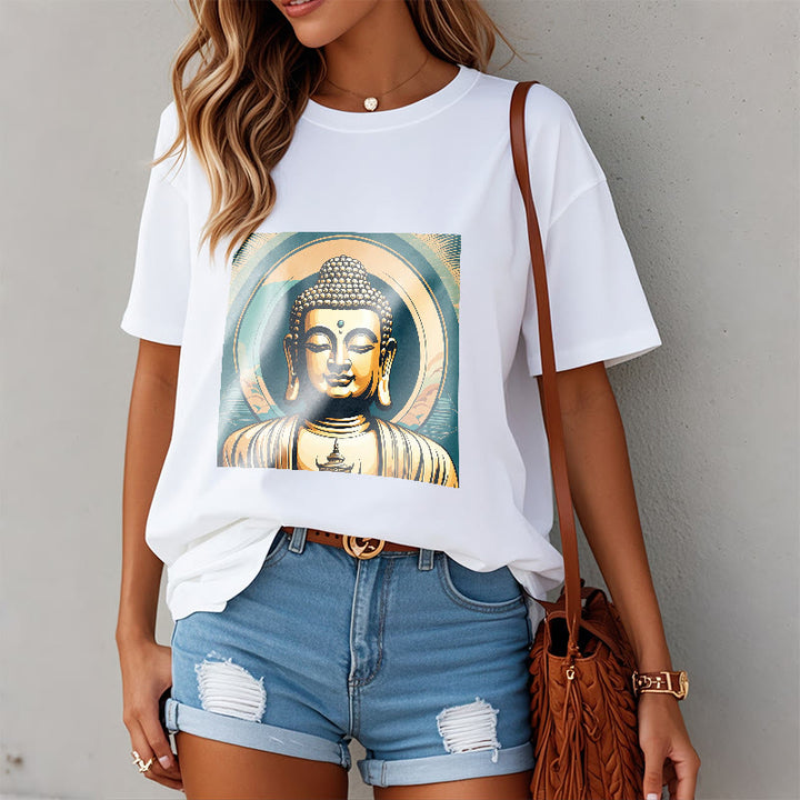 Buddha StonesオーラゴールデンブッダTシャツ - image 7