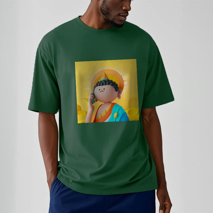 Buddha Stonesブッダが電話に出るTシャツ - image 11