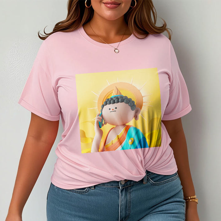 Buddha Stonesブッダが電話に出るTシャツ - image 13
