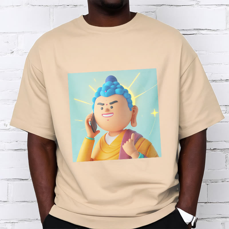 Buddha Stonesの面白い漫画仏陀Tシャツ - image 14