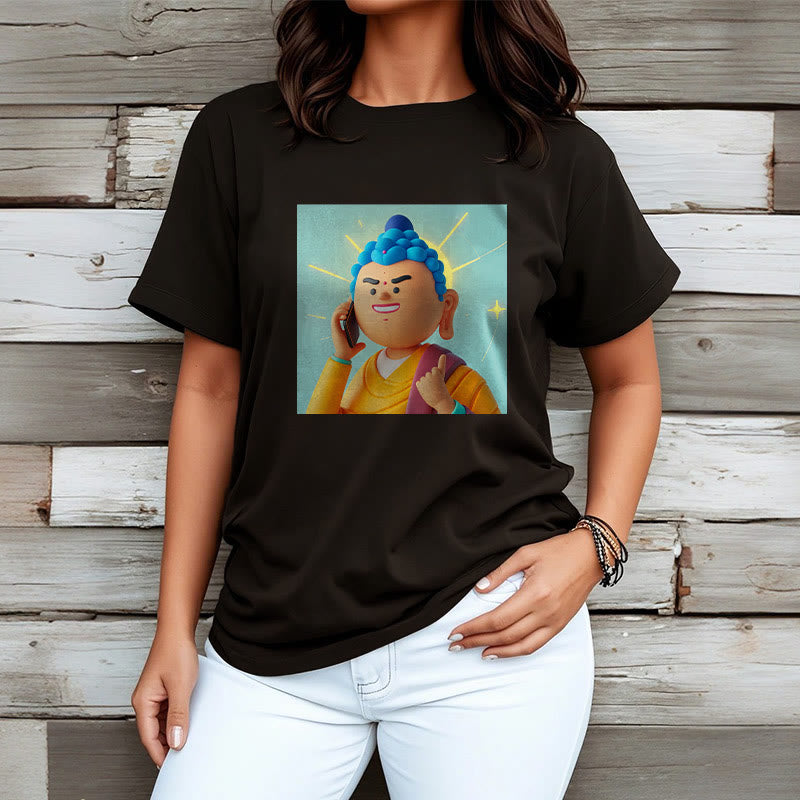 Buddha Stonesの面白い漫画仏陀Tシャツ - image 10