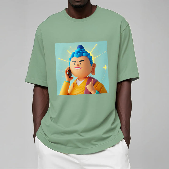 Buddha Stonesの面白い漫画仏陀Tシャツ - image 12
