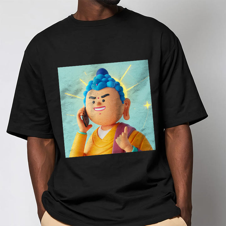 Buddha Stonesの面白い漫画仏陀Tシャツ - image 8