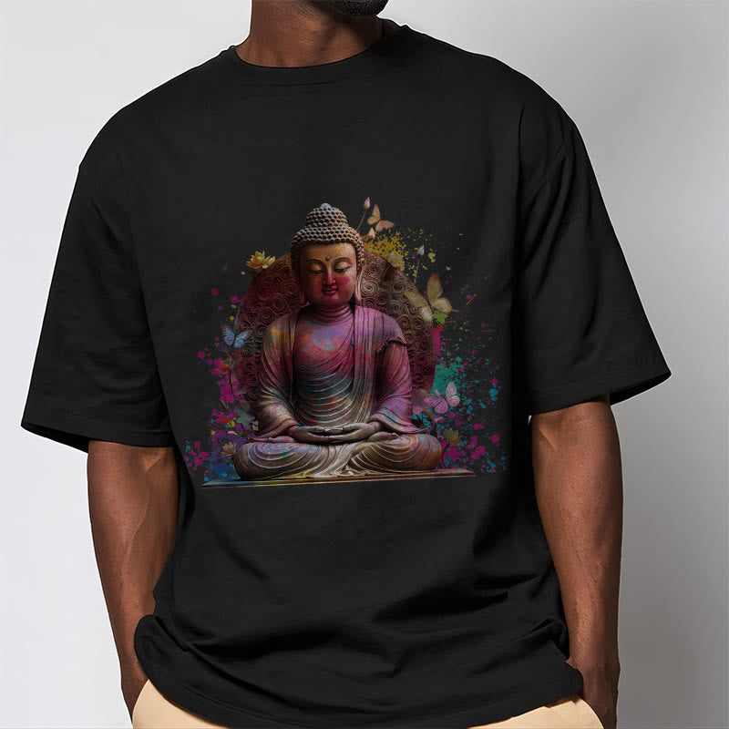 Buddha Stones、蝶、瞑想、仏陀のTシャツ - image 7