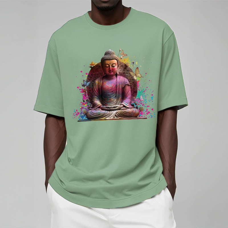 Buddha Stones、蝶、瞑想、仏陀のTシャツ - image 15