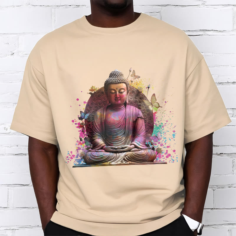 Buddha Stones、蝶、瞑想、仏陀のTシャツ - image 2