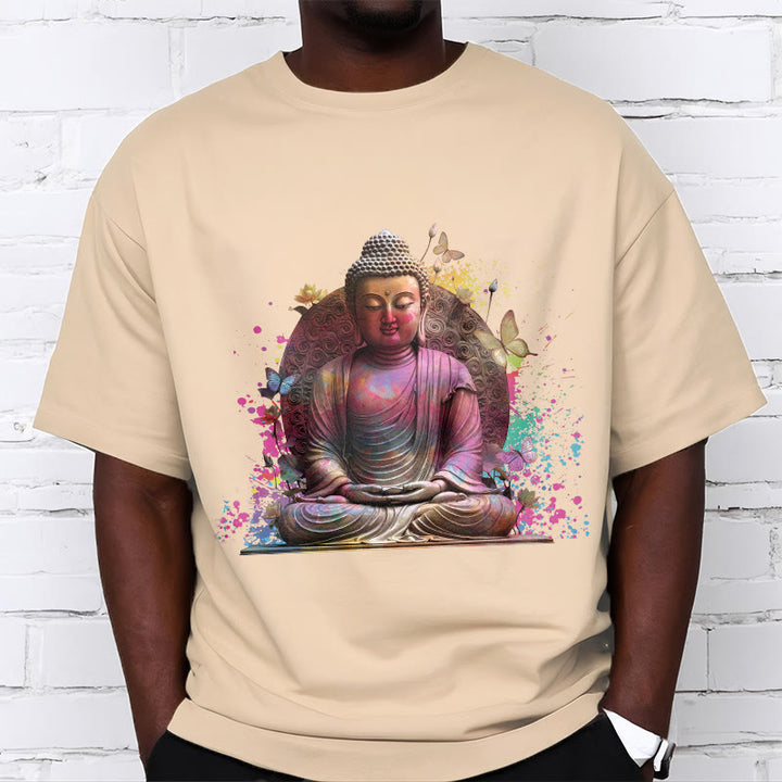 Buddha Stones、蝶、瞑想、仏陀のTシャツ - image 2