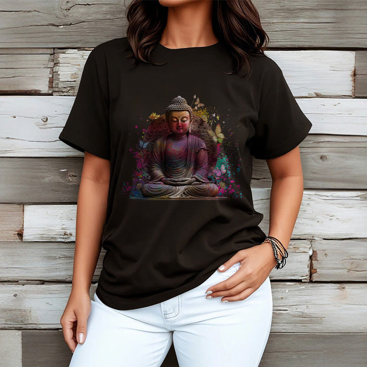 Buddha Stones、蝶、瞑想、仏陀のTシャツ - image 9