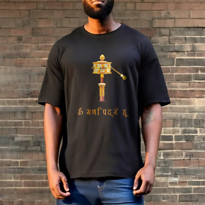 Buddha Stonesサンスクリット語 OM NAMAH SHIVAYA祈祷ホイールTシャツ Tシャツ - image 8