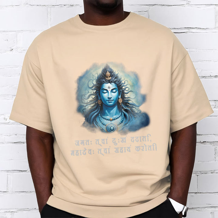 Buddha Stonesサンスクリット語 マハデフがあなたの助けに来る T シャツ - image 9