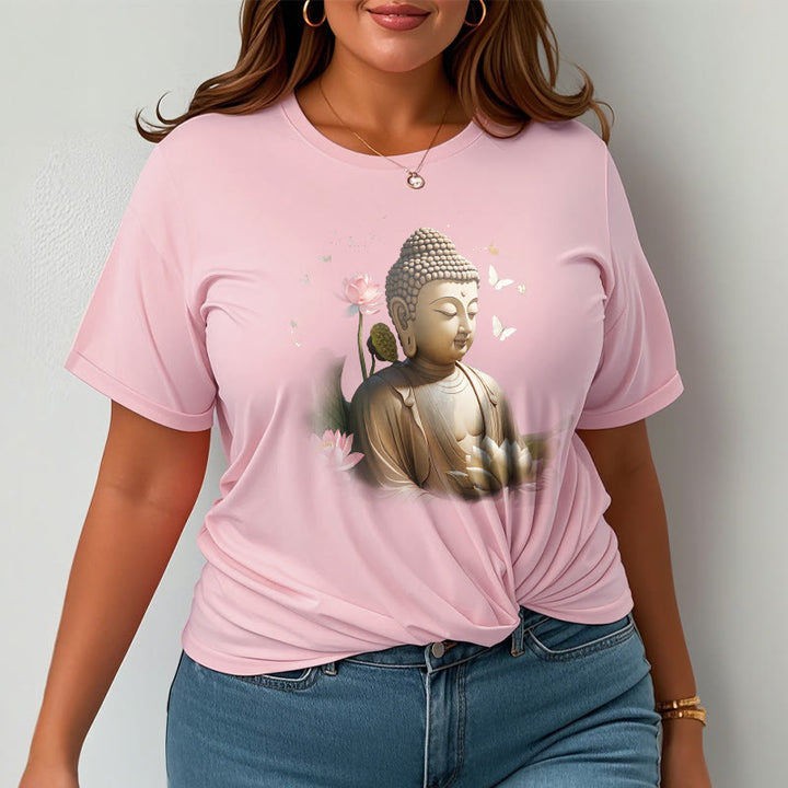 Buddha Stones、蓮、蝶、瞑想、仏陀のTシャツ - image 13