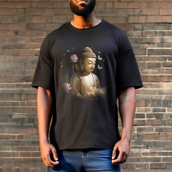 Buddha Stones、蓮、蝶、瞑想、仏陀のTシャツ - image 5