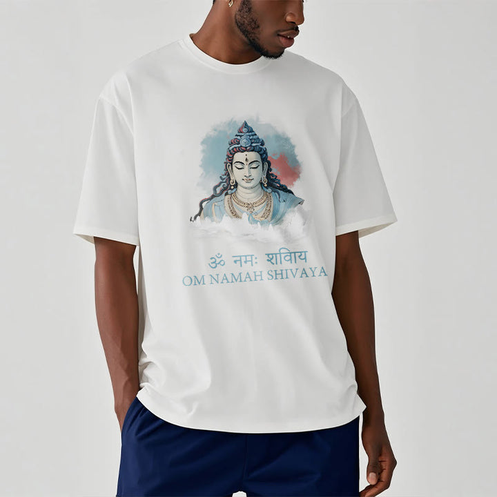Buddha Stonesサンスクリット語 OM NAMAH SHIVAYA カラフルな雲 T シャツ - image 6
