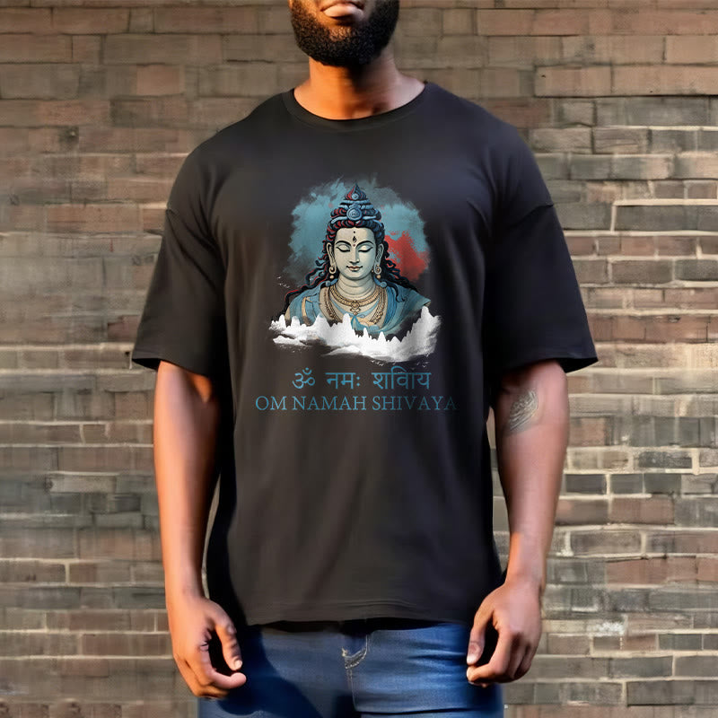 Buddha Stonesサンスクリット語 OM NAMAH SHIVAYA カラフルな雲 T シャツ - image 2