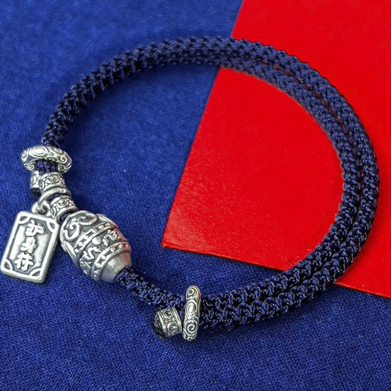 Buddha Stones925スターリングシルバー 象の安全と健康のお守り チャーム強さブレスレット