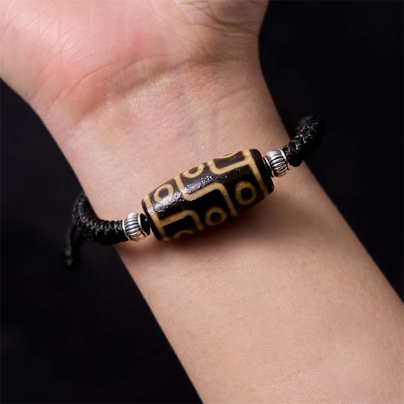 Buddha Stonesチベット九眼珠三目珠富貴護ロープブレスレット