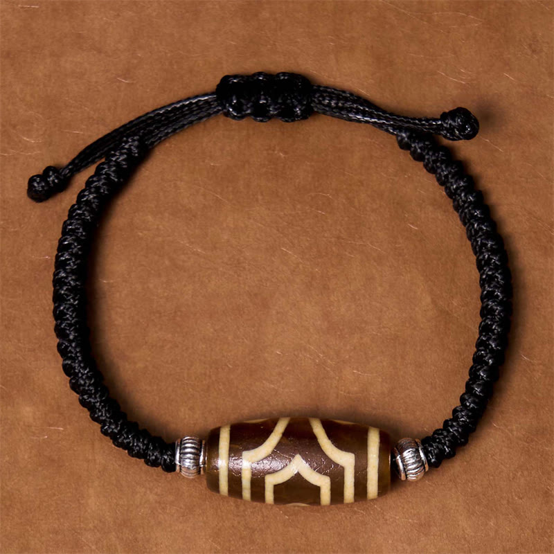 Buddha Stonesチベット九眼珠三目珠富貴護ロープブレスレット