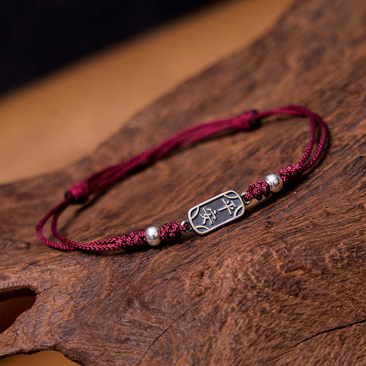 Buddha Stonesハンドメイド 925 スターリングシルバー 平和と喜び 安全と幸福の守り 編み込みブレスレット