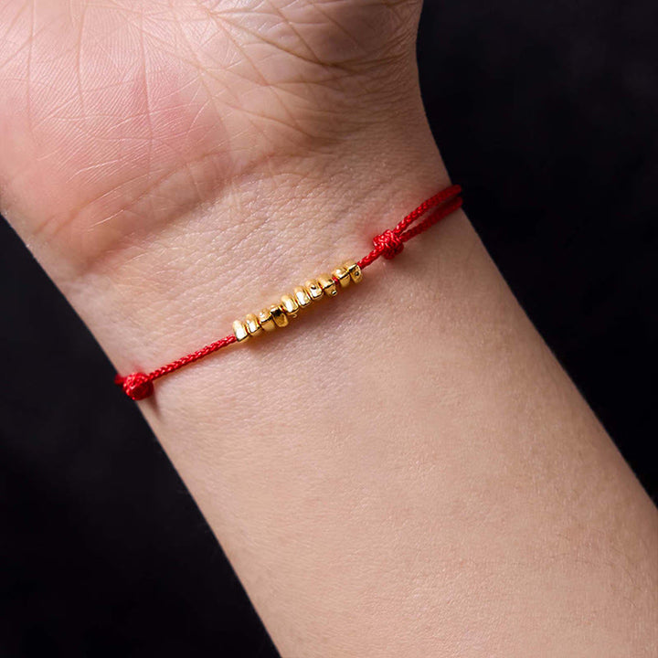 Buddha Stonesハンドメイド 925 スターリングシルバー 小片 保護編み 極薄ロープブレスレット