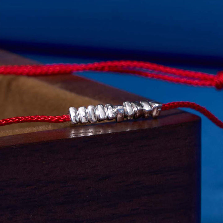 Buddha Stonesハンドメイド 925 スターリングシルバー 小片 保護編み 極薄ロープブレスレット