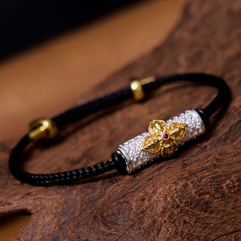 Buddha Stones銅製幸運の赤い糸のブレスレット