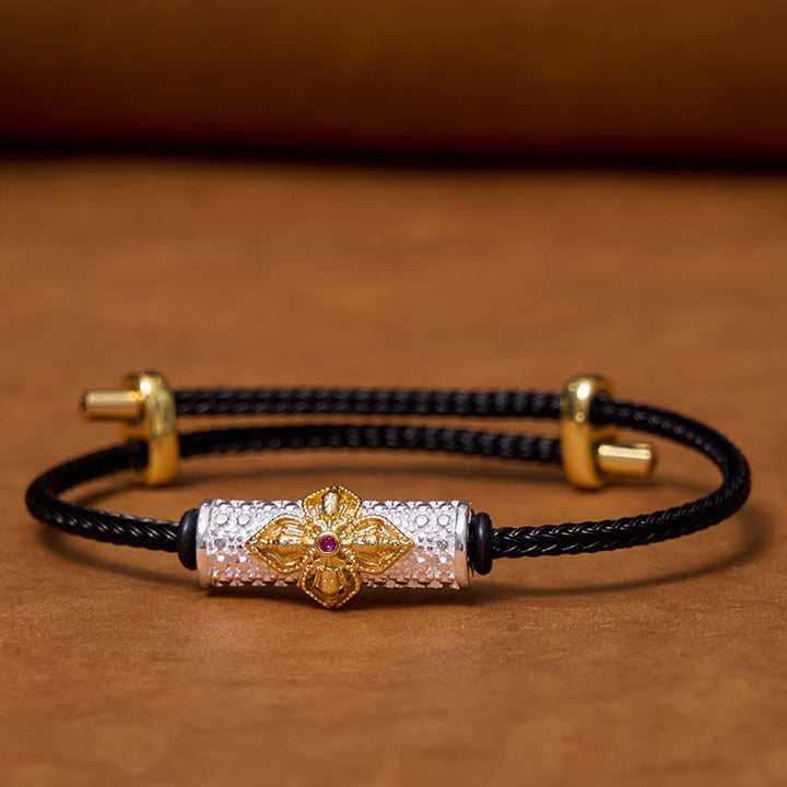 Buddha Stones銅製幸運の赤い糸のブレスレット