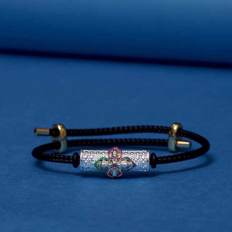 Buddha Stones銅製幸運の赤い糸のブレスレット
