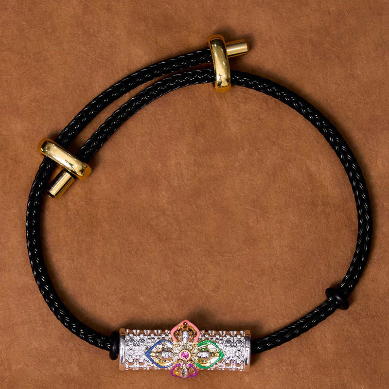 Buddha Stones銅製幸運の赤い糸のブレスレット