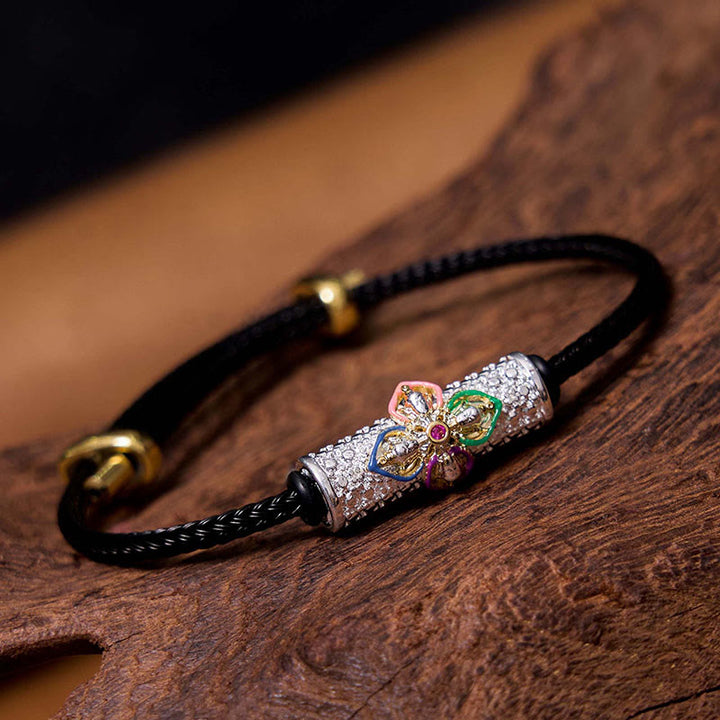 Buddha Stones銅製幸運の赤い糸のブレスレット