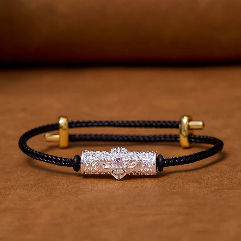 Buddha Stones銅製幸運の赤い糸のブレスレット