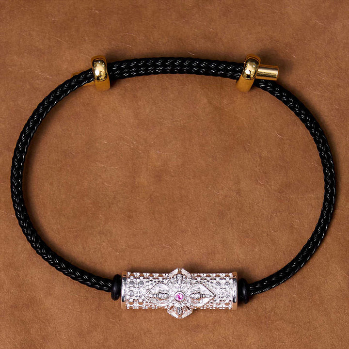 Buddha Stones銅製幸運の赤い糸のブレスレット