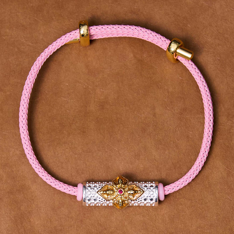 Buddha Stones銅製幸運の赤い糸のブレスレット