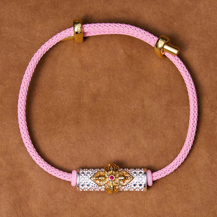Buddha Stones銅製幸運の赤い糸のブレスレット