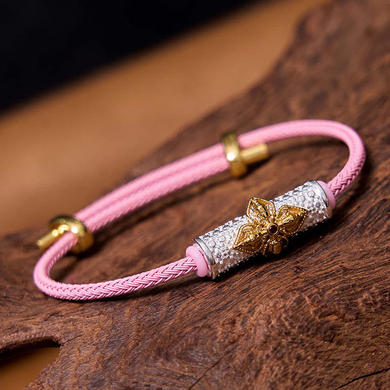 Buddha Stones銅製幸運の赤い糸のブレスレット
