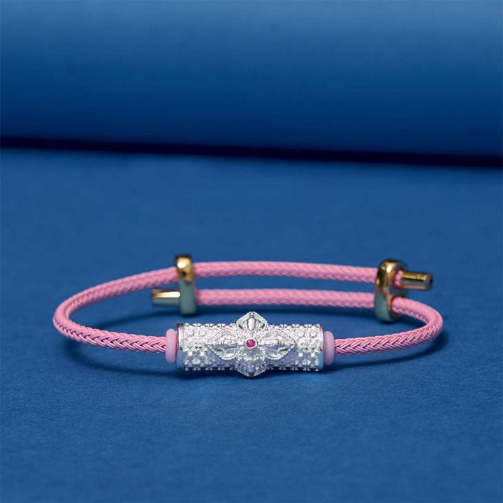 Buddha Stones銅製幸運の赤い糸のブレスレット