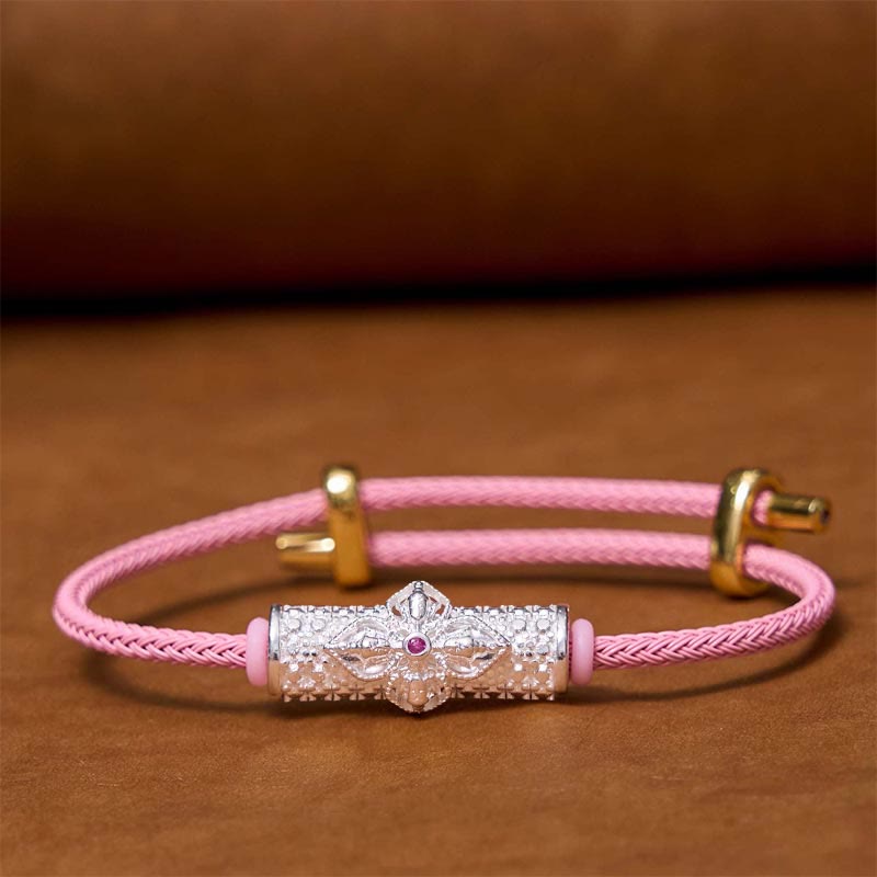 Buddha Stones銅製幸運の赤い糸のブレスレット