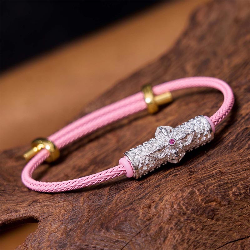 Buddha Stones銅製幸運の赤い糸のブレスレット