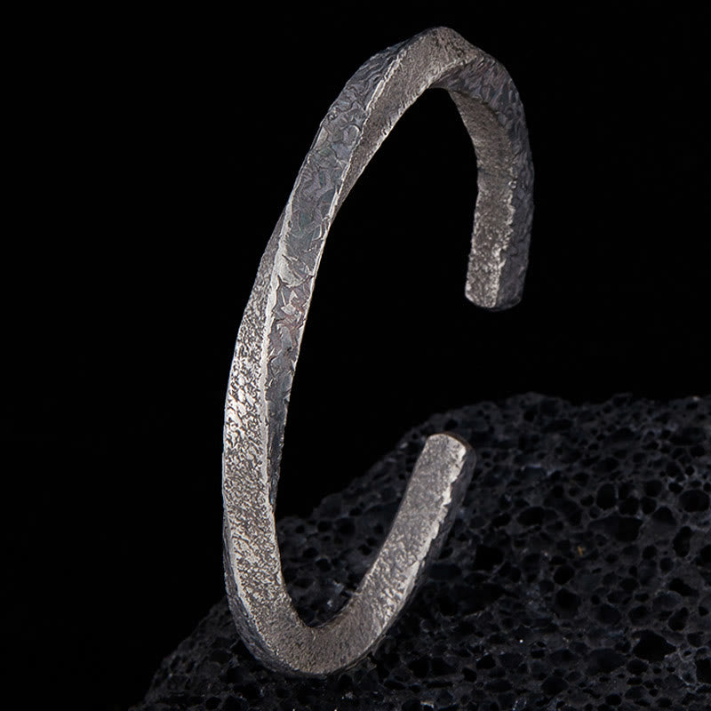 Buddha Stonesレトロ 999 スターリングシルバー メビウスループ 永遠の愛 カフブレスレット バングル - image 1