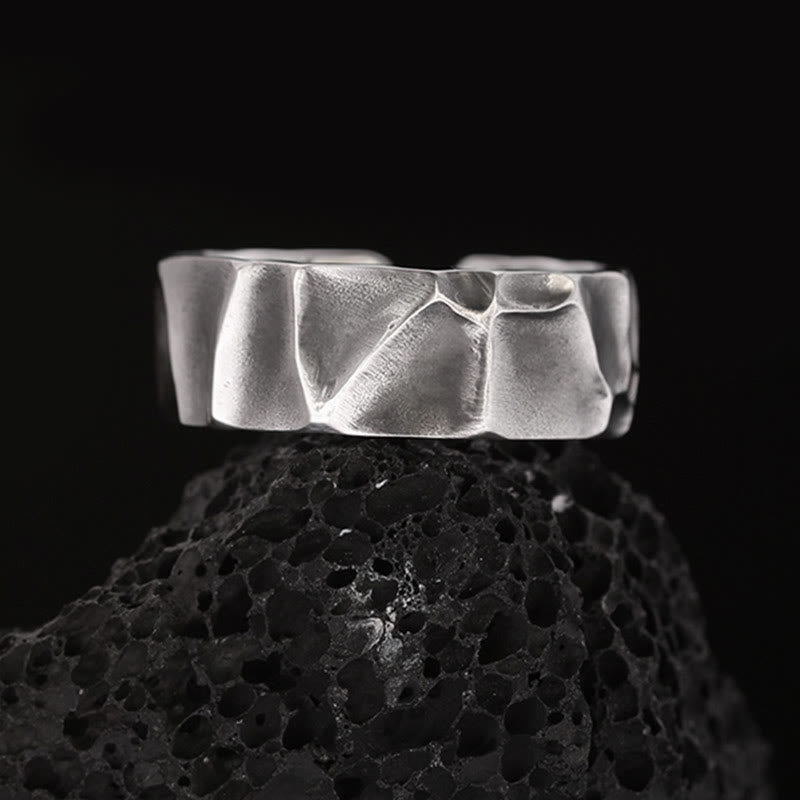 Buddha Stones999スターリングシルバー 調節可能なプロテクションリング - 999スターリングシルバー（内径62.5mm-65mm） - image 0