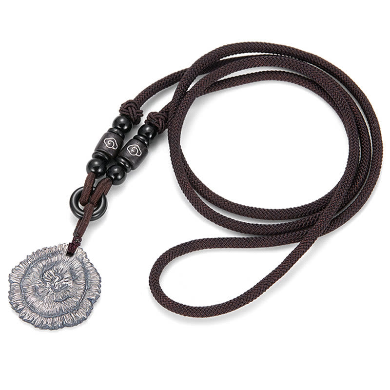 Buddha Stones999スターリングシルバー ソフォラフラベセンス コットンロープネックレスペンダント